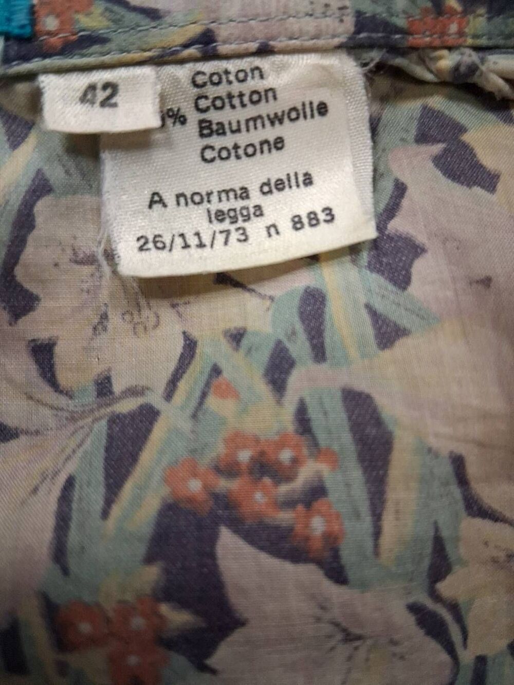 Vintage 90's chemise cacharel womens medium folk art print shirt button floral - Picture 5 of 9